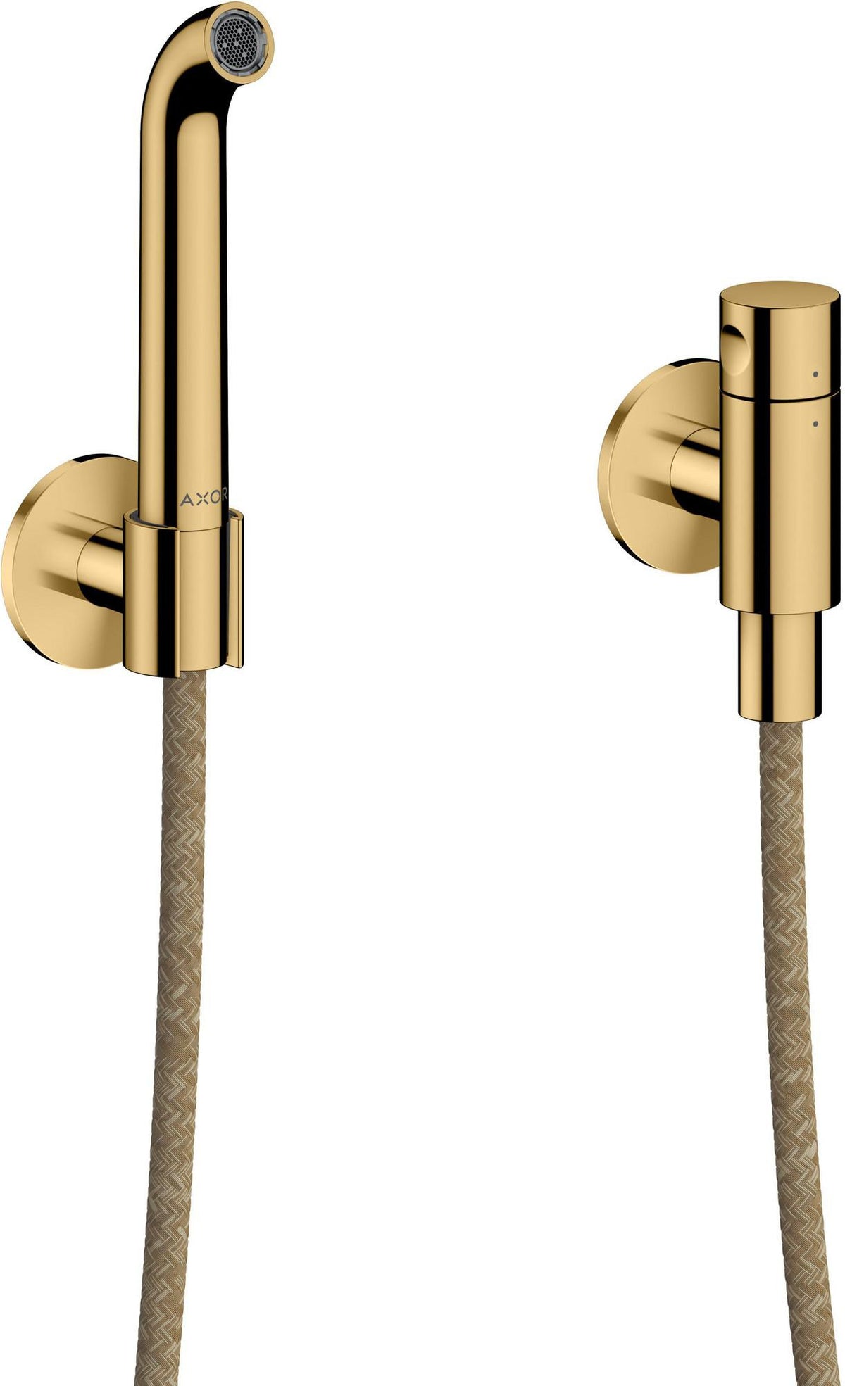 AXOR One Gießrohrset chrom – Hansgrohe Brausehalter & Textilschlauch 2000 mm