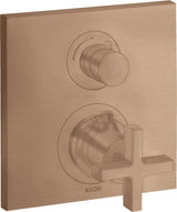 AXOR Citterio Thermostatbatterie mit Absperrventil und Kreuzgriff in Chrom