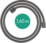 Hansgrohe Designflex Textilbrauseschlauch 160 cm Chrom – Recycled PET, Knickgeschützt, Drehwirbel