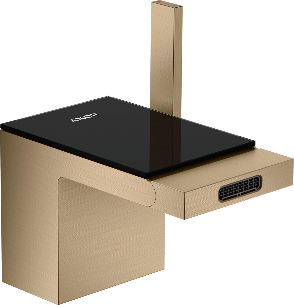 AXOR MYEDITION Einhebel-Bidetmischer ohne Platte polished gold optic mit Push-Open Ablaufgarnitur