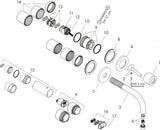AXOR UNO² Einhebel-Waschtischmischer Unterputz 165 mm mit Ablaufgarnitur – Chrom
