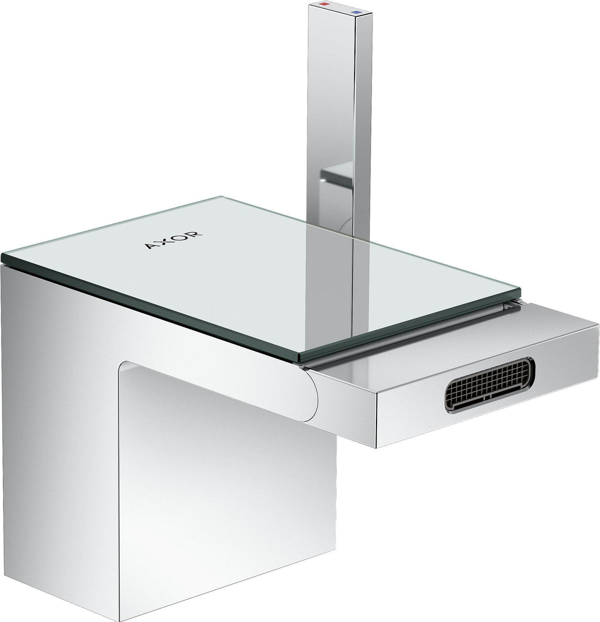 AXOR MYEDITION Einhebel-Bidetmischer ohne Platte polished gold optic mit Push-Open Ablaufgarnitur