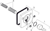 AXOR CITTERIO E Ab-/Umstellventil Trio/Quattro Unterputz 12x12 chrom