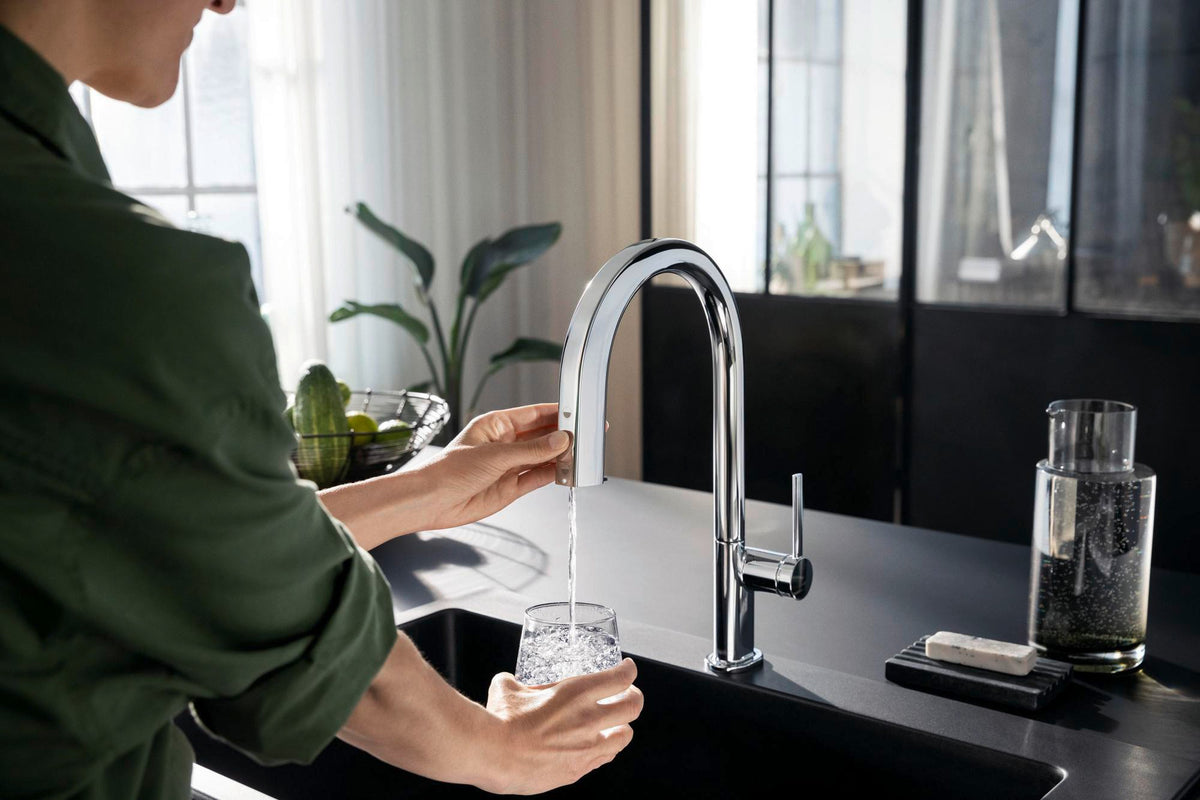 HANSGROHE SodaSystem 210 Aqittura M91 Ausziehauslauf Starter Set sBox – gefiltertes, gekühltes und sprudelndes Trinkwasser
