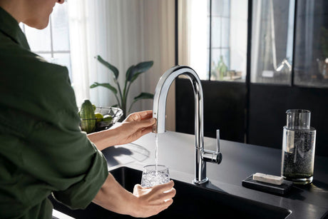 HANSGROHE SodaSystem 210 Aqittura M91 Ausziehauslauf Starter Set sBox – gefiltertes, gekühltes und sprudelndes Trinkwasser