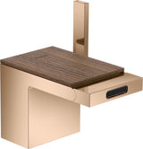 AXOR MYEDITION Einhebel-Bidetmischer ohne Platte polished gold optic mit Push-Open Ablaufgarnitur
