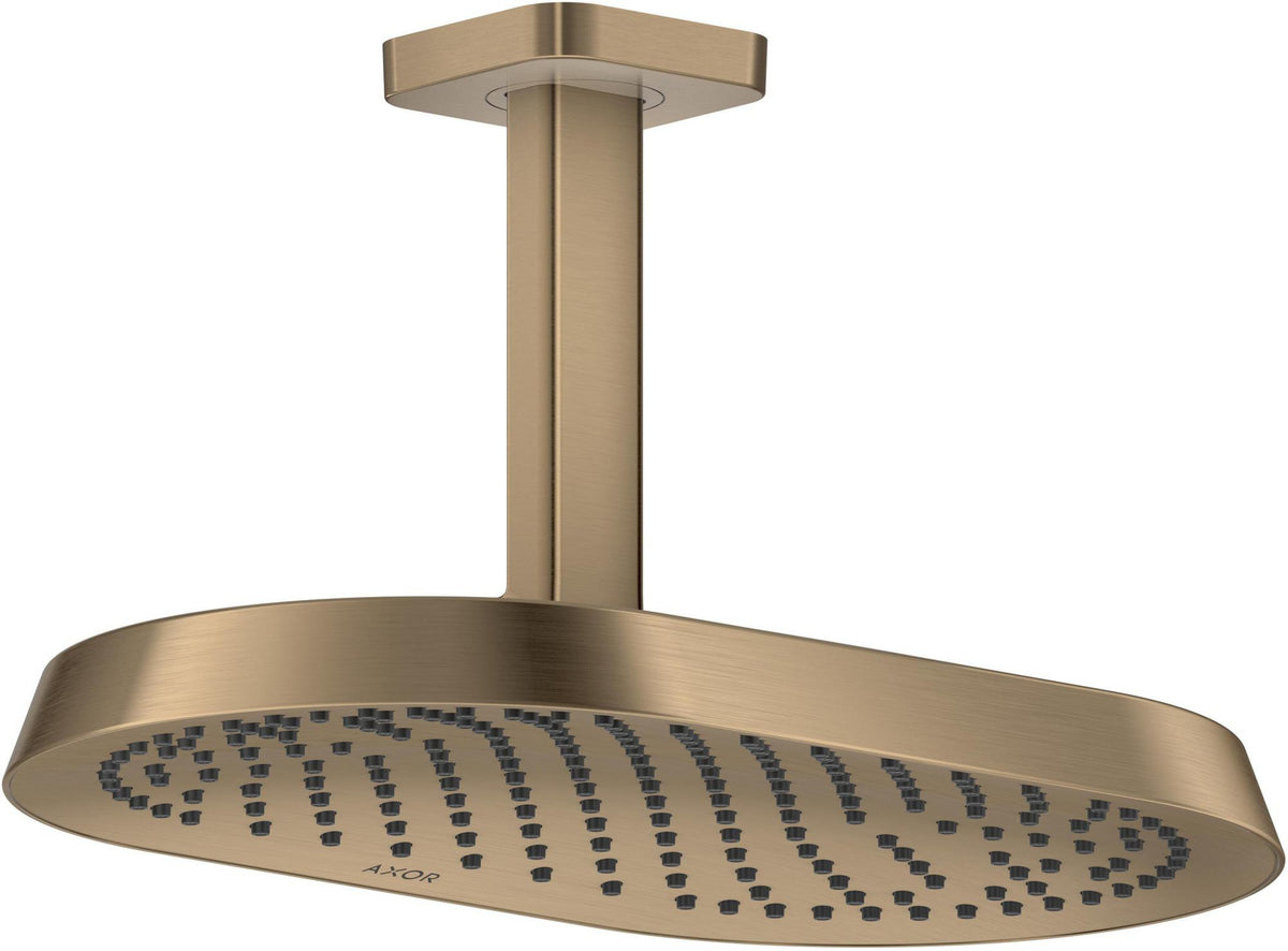 AXOR ShowerSphere 1jet Kopfbrause 370 x 220 mm mit Deckenanschluss – Rain FlexPower, QuickClean+