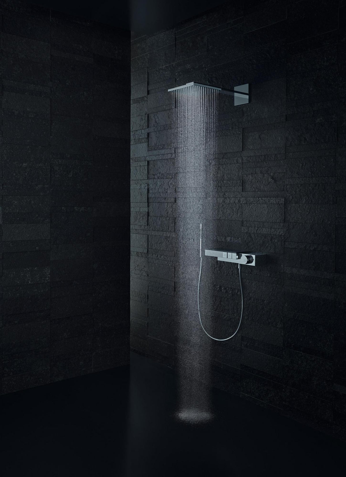 AXOR Kopfbrause 250/250 2jet Chrom mit Brausearm – PowderRain Strahlarten