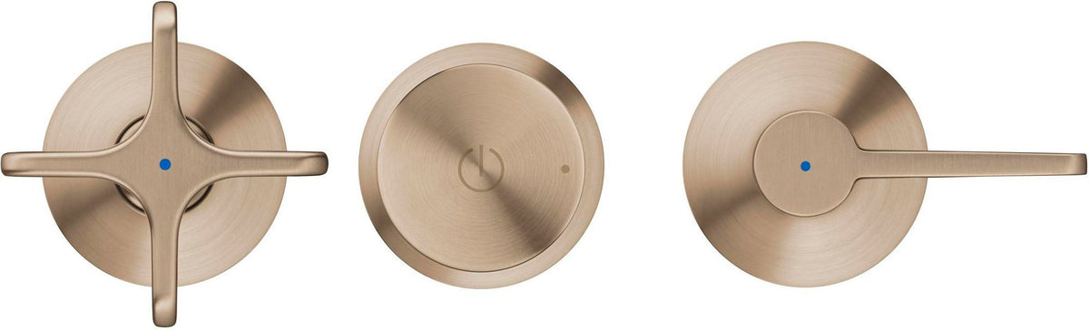 AXOR One 3-Loch Waschtischarmatur 170 mm mit Kreuzgriffen und Push-Open Ablaufgarnitur in Chrom