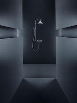 AXOR FRONT Showerpipe mit Thermostat, Kopfbrause 279 mm und Handbrause – 2 Strahlarten, Chrom