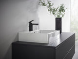 HANSGROHE Vernis Shape 100 Einhebel-Waschtischmischer mattschwarz mit Zugstangen-Ablaufgarnitur