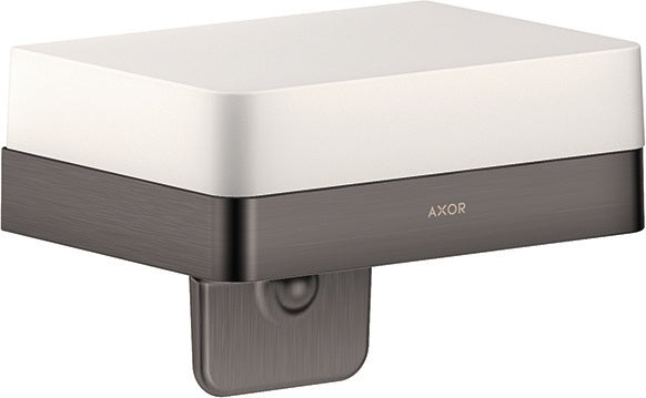 AXOR Universal Softsquare Flüssigseifenspender mit Ablage, Glas, 180 ml, chrom