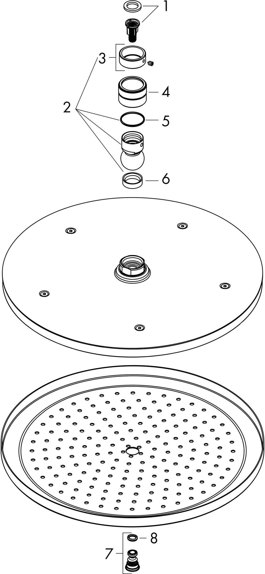 Hansgrohe HG Kopfbrause Croma 280 Air 1Jet DN15 Chrom – 280 mm, RainAir, Decken-/Wandmontage