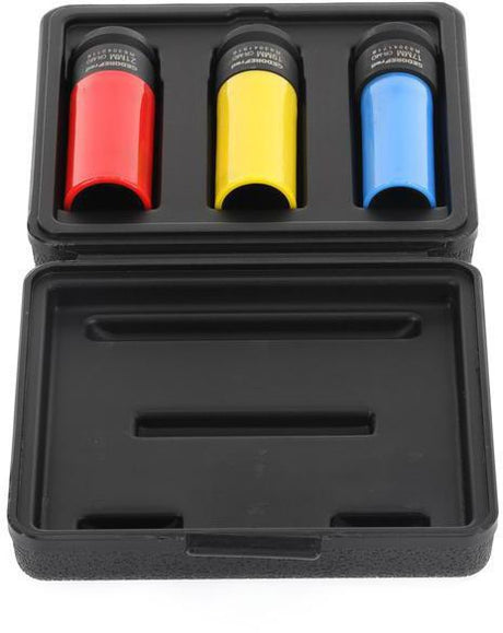 GEDORE RED Schlagschraubersteckschlüsselsatz 3-tlg. 1/2 Zoll SW 17/19/21 mm mit Kunststoffhülsen