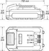 HAZET Akku 9500-025 18 V 2,5 Ah Li-Ion mit LED-Kapazitätsanzeige
