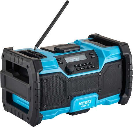 HAZET DAB Radio 9580-10 – 18 V & 230 V Hybrid Baustellenradio mit Bluetooth