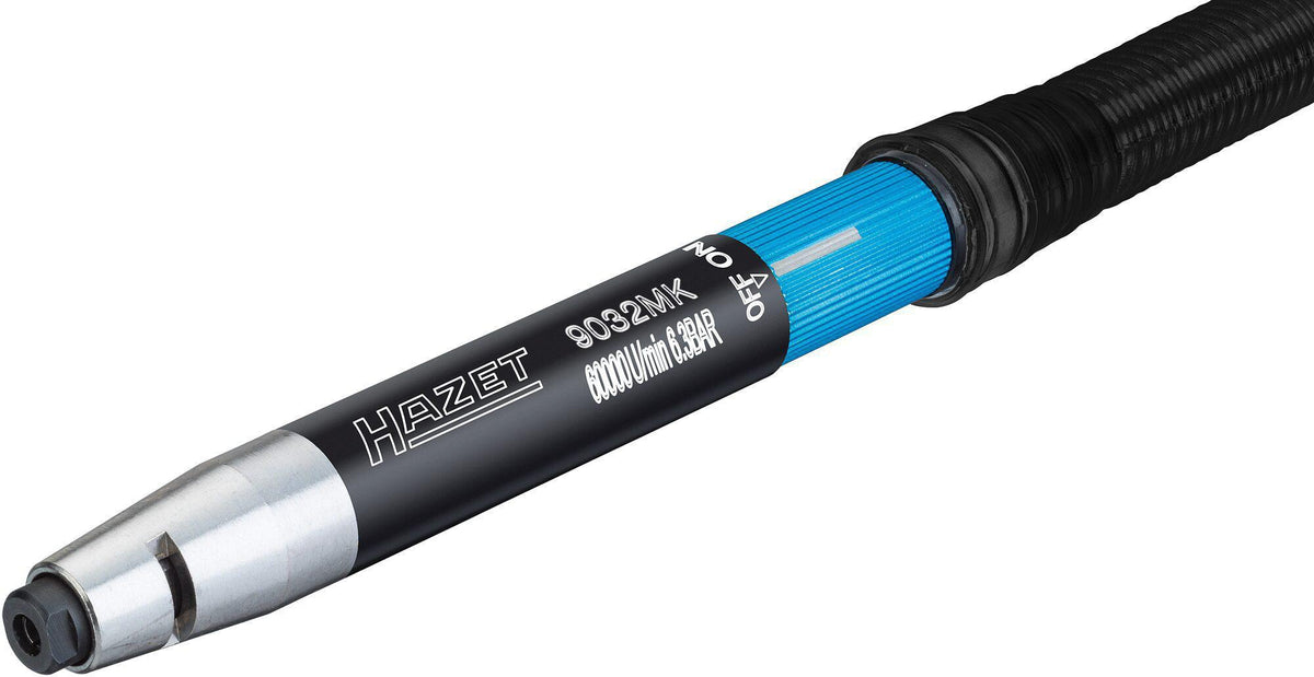 HAZET Druckluftstabschleifer 9032MK – 60000 min-¹, 3 mm Spannzange, für engste Stellen