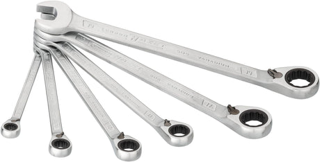 HAZET Knarrenringmaulschlüssel-Satz 606N/12, 12-teilig, SW 8–19 mm, abgewinkelt, lang, schlank