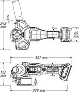 HAZET Akku-Winkelschleifer 9533-10 18V 125mm 10000 min-¹ – Kompakt & Ergonomisch