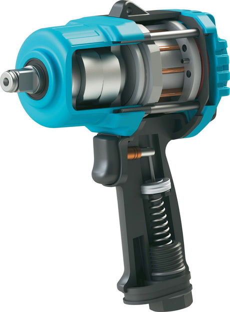 HAZET Druckluftschlagschrauber 9012TT 12,5 mm (1/2 Zoll) A4-kt. 1356 Nm – Twin Turbo