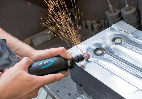 HAZET Druckluftstabschleifer 9032P-1 – 22000 min-¹, 6 mm Spannzange, kälteisolierender Griff