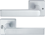 HOPPE Drückergarnitur Dallas 1643/52VR – quadratische Rosette, Aluminium F1, DIN rechts, MiniLock