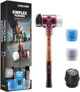 HALDER SIMPLEX Schonhammer Starterkit 180 mm, Kopf-Ø 80 mm, mit Flaschenöffner und 2 Einsätzen