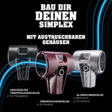 SIMPLEX Schonhammer Plusbox Starterkit von HALDER, 60 mm Kopf, Gummi/Superplastik, lackierter Holzstiel