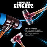 HALDER Vorschlaghammer SIMPLEX 80 mm Hickorystiel mittelhart Superplastik weiß