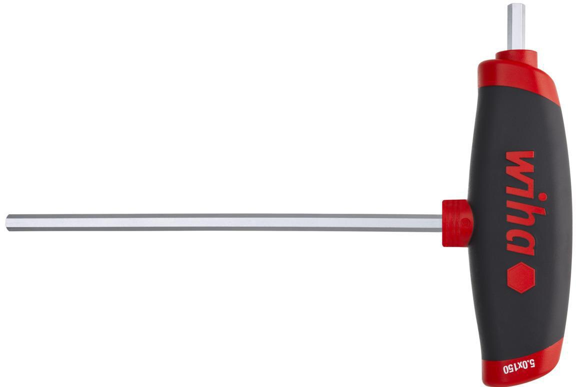 WIHA Sechskantwinkelschraubendreher SW 2 mm, Klingenlänge 100 mm, mit Seitenabtrieb und Quergriff