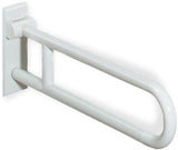 HEWI Stützklappgriff Serie 801, 900 mm, Stahlkern, senfgelb – Wandmontage, klappbar