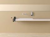 HEWI Stützklappgriff Serie 801, 600 mm, Stahlkern, senfgelb – Wandmontage, klappbar