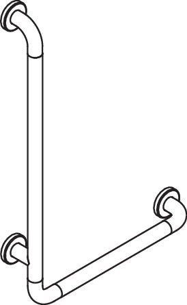 HEWI Winkelgriff Serie 801 senfgelb – 500 x 750 mm, Polyamid mit Stahlkern, 90°