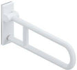 HEWI Mobiler Stützklappgriff Serie 801, 700 mm, senfgelb – Wandmontage, 150 kg, klappbar