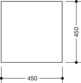 HEWI Kristallglasspiegel 450 x 450 mm – Klarer Spiegel mit geschliffenen Kanten