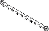 HEWI Vorhangstange Serie 801, 1000 mm, senfgelb, mit 10 Ringen – kürzbar