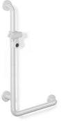 HEWI Winkelgriff Serie 801 Senfgelb mit Brausehalter 1100 x 600 mm