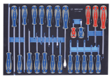 KING TONY Profi-Werkzeuge - Torx®-, Schlitz-und PHILLIPS®-Schraubendreher-Set, EVAWAVE - 24 tlg. 931124MRV