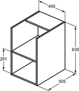 Ideal Standard i.life B Möbel-Set 200 cm, 4 Auszüge, 2 offene Fächer, Chrom, Weiß matt