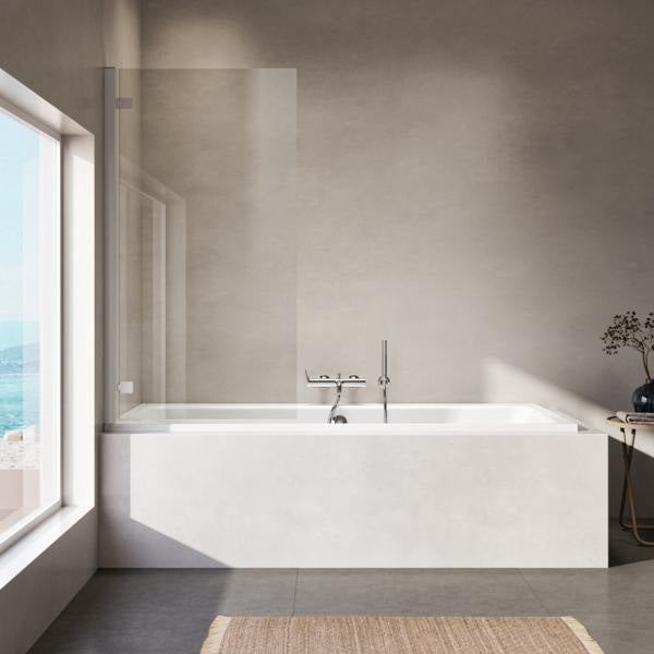 Ideal Standard i.life Falttür für Badewanne 815 mm, Anschlag rechts, Sicherheitsglas, Aluminium silber