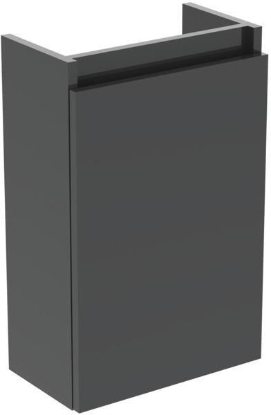 Ideal Standard Eurovit+ Möbelpaket Handwaschbecken 37 cm mit Unterschrank 36 cm, 1 Tür, Weiß/Grau lackiert