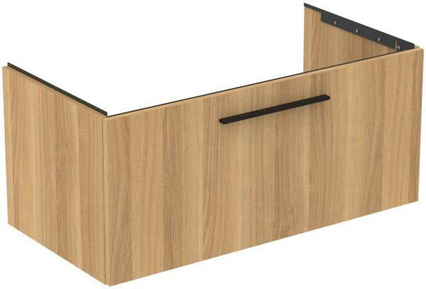 Ideal Standard i.life B Möbel-Set 140 cm mit 1 Auszug & offenem Fach – Weiß matt, Chrom