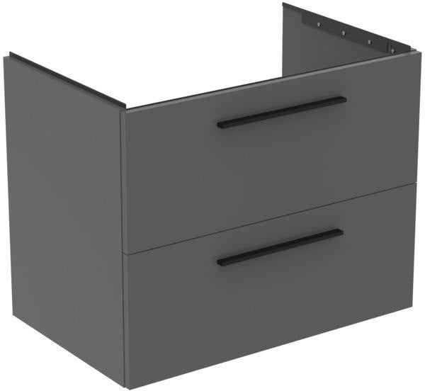 Ideal Standard i.life B Möbel-Set 200 cm, 4 Auszüge, 2 offene Fächer, Chrom, Weiß matt