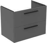 Ideal Standard i.life B Möbel-Set 200 cm, 4 Auszüge, 2 offene Fächer, Chrom, Weiß matt