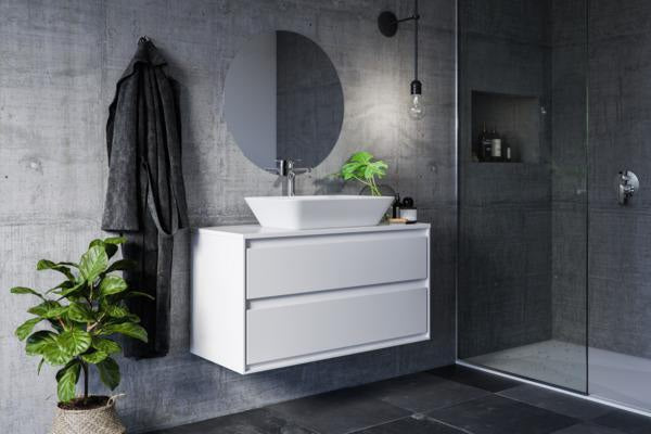 Ideal Standard Holzkonsole Connect Air für US 600 mm, 604x442x18 mm, Weiß glänzend/matt