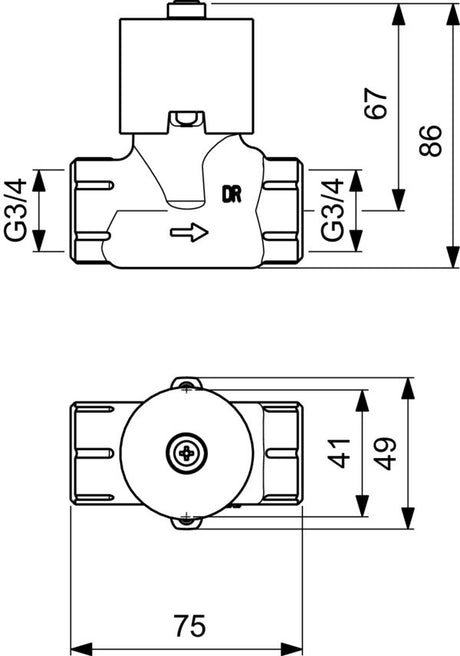 IDEAL STANDARD UP-Ventil Alpha Bausatz 1, G3/4 – Unterputz-Armaturen-Zubehör