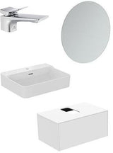 Ideal Standard Conca Waschtisch-Paket mit Unterschrank, Spiegel und Armatur – Weiß