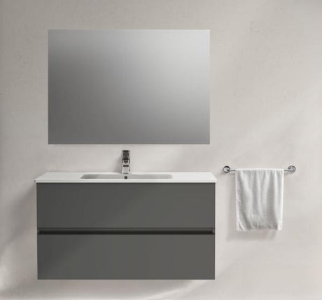 Ideal Standard Eurovit+ Möbelpaket mit Waschtisch 51 cm, Unterschrank 50 cm und 2 Auszügen in Grau