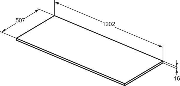 Ideal Standard i.life B Möbel-Set 120 cm – 2 Auszüge, 2 offene Fächer, Chrom/Weiß matt