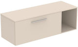 Ideal Standard i.life B Möbel-Set 140 cm mit 1 Auszug & offenem Fach – Weiß matt, Chrom